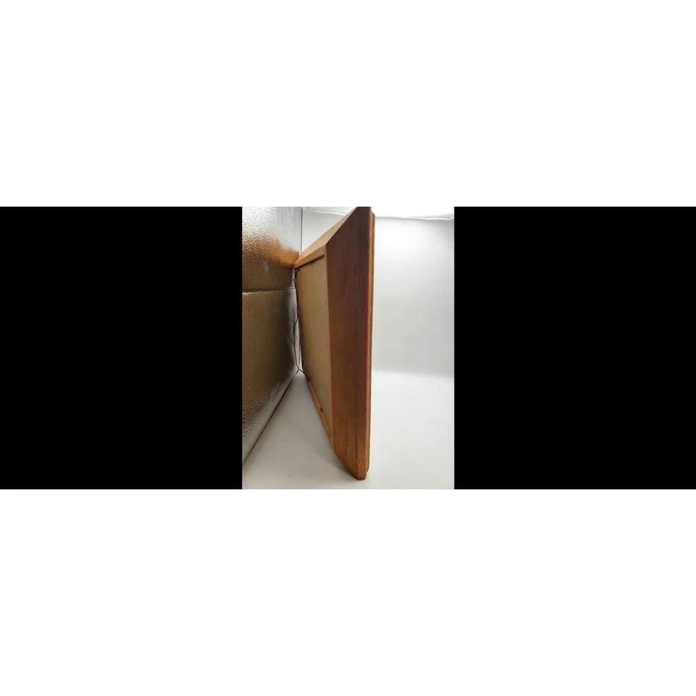 Vintage 1960s Metalcraft OAK Wood Picture Frame 8x10 Mid Century Wide Moulding